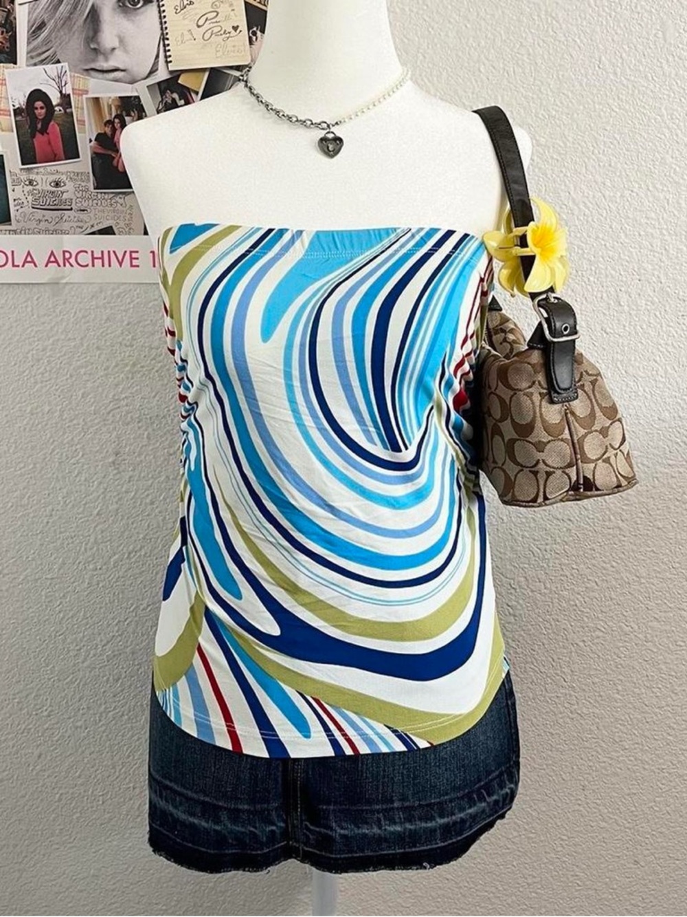 Vintage Y2K Deadstock Graphic Tube Tank Top